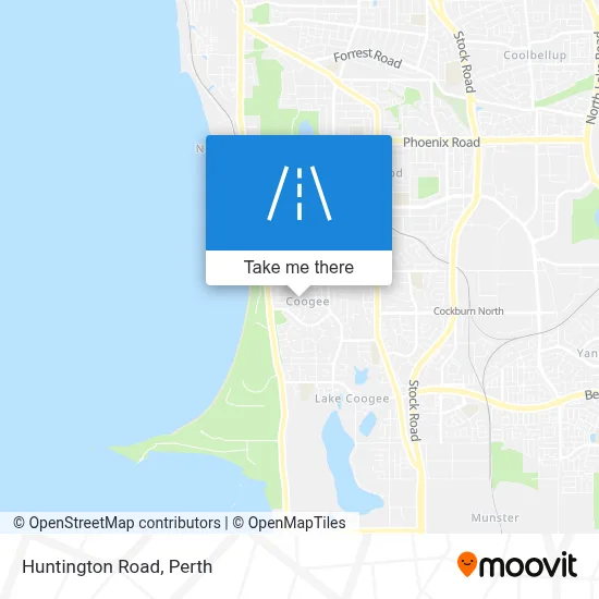 Mapa Huntington Road