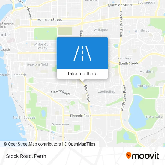 Mapa Stock Road