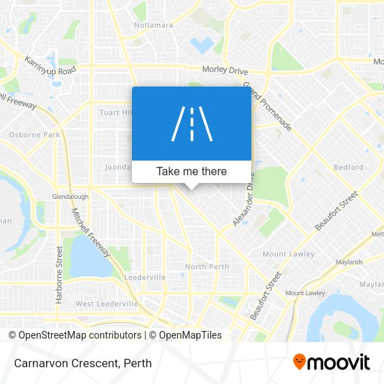 Carnarvon Crescent map