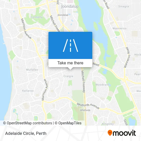 Mapa Adelaide Circle