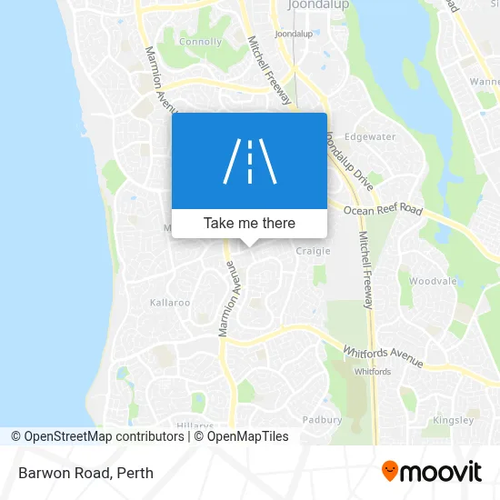 Mapa Barwon Road