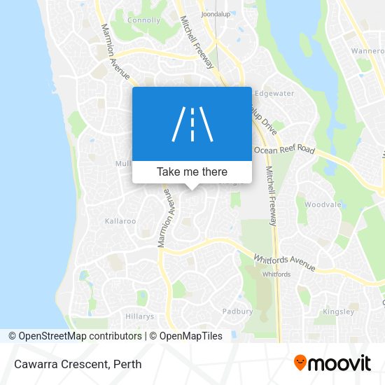 Cawarra Crescent map
