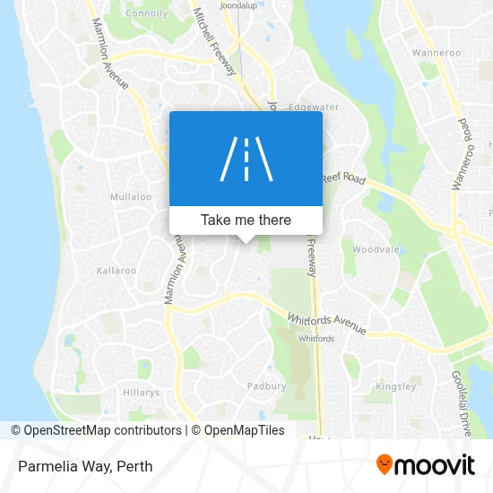 Mapa Parmelia Way