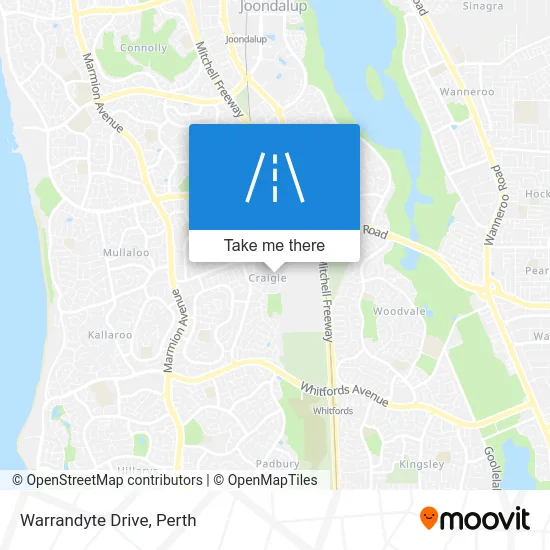 Mapa Warrandyte Drive