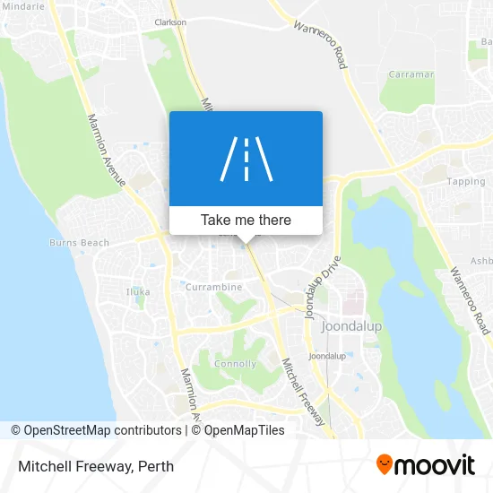 Mapa Mitchell Freeway
