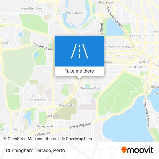 Mapa Cunningham Terrace