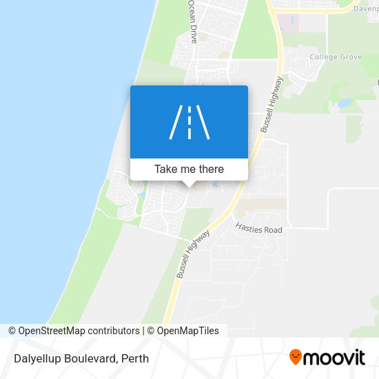 Dalyellup Boulevard map