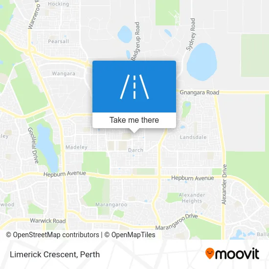 Mapa Limerick Crescent