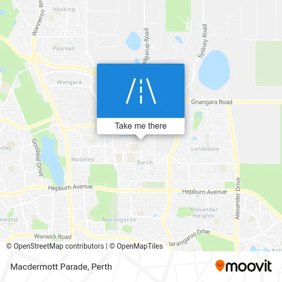 Mapa Macdermott Parade