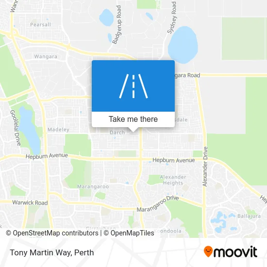 Mapa Tony Martin Way