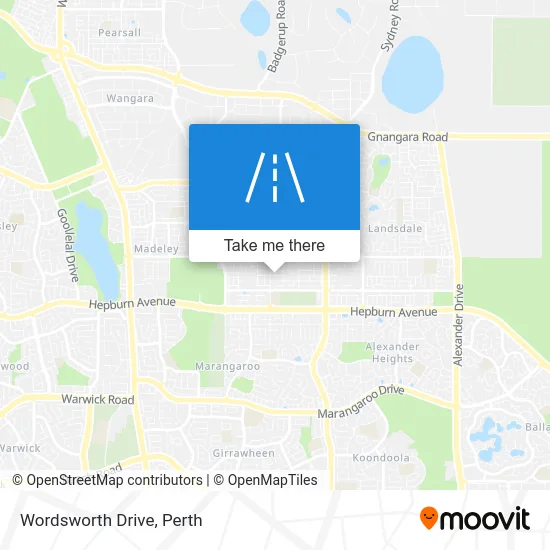 Mapa Wordsworth Drive