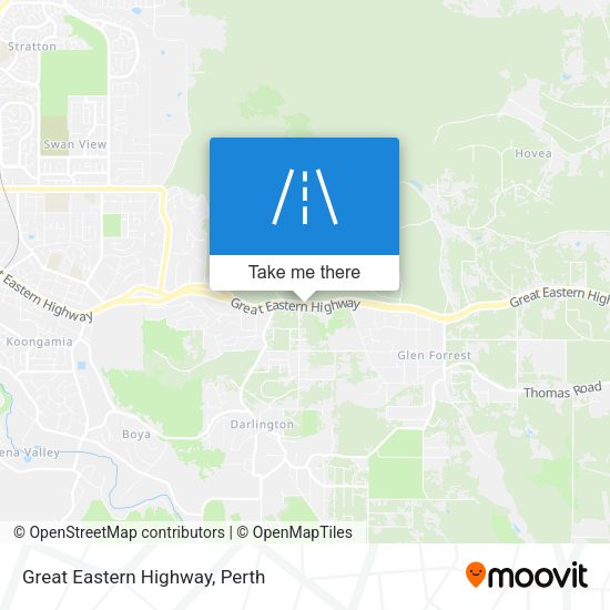 Great Eastern Highway map