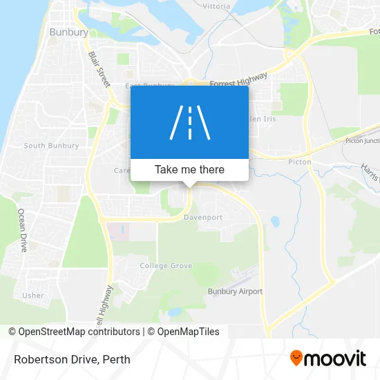 Mapa Robertson Drive