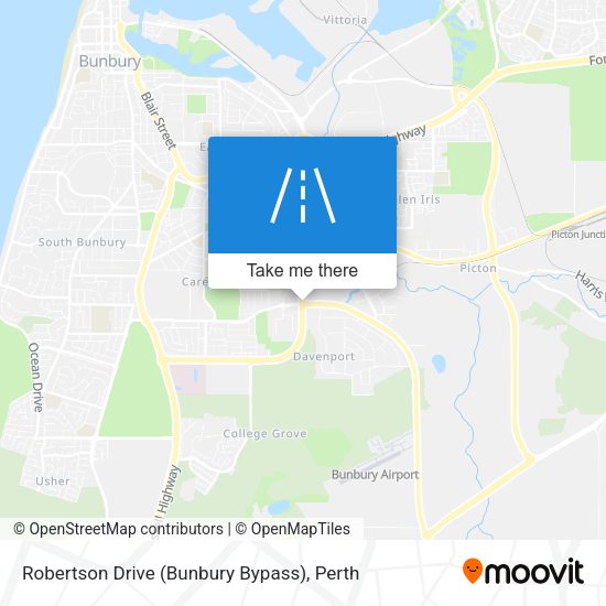 Robertson Drive (Bunbury Bypass) map