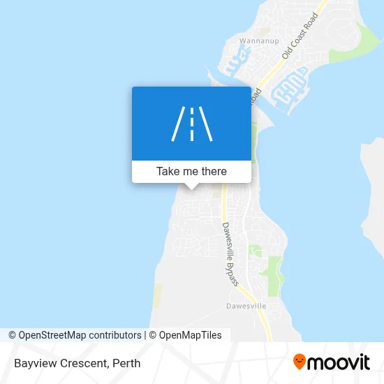 Mapa Bayview Crescent