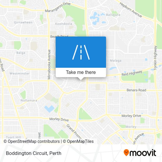 Boddington Circuit map