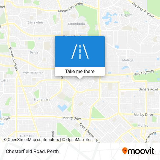 Chesterfield Road map