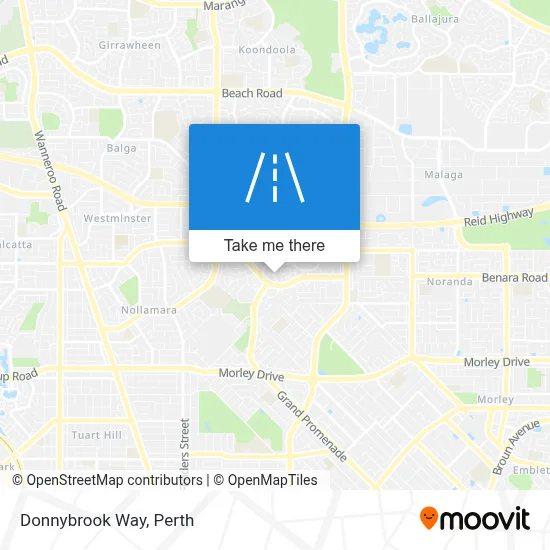 Mapa Donnybrook Way