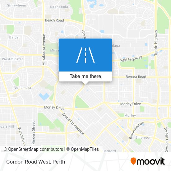 Gordon Road West map