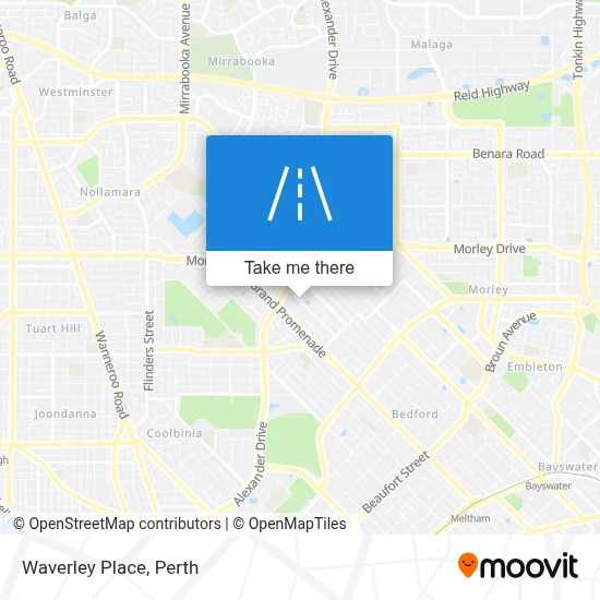 Mapa Waverley Place