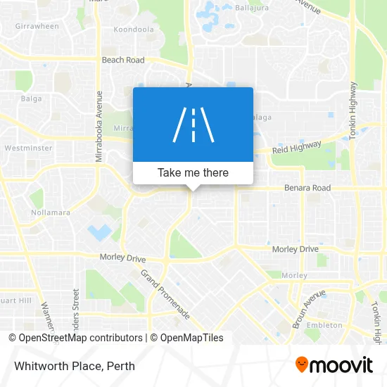 Mapa Whitworth Place
