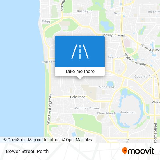 Mapa Bower Street