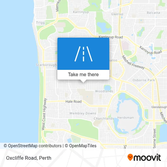 Mapa Oxcliffe Road