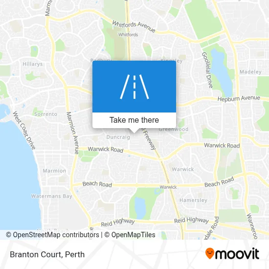 Mapa Branton Court