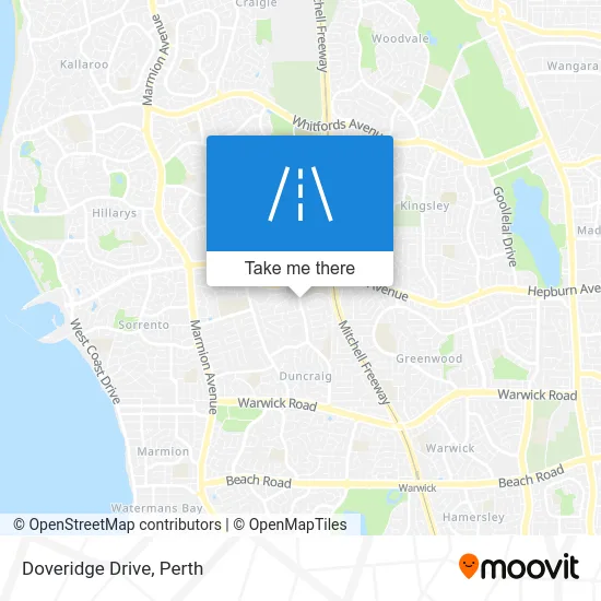 Mapa Doveridge Drive