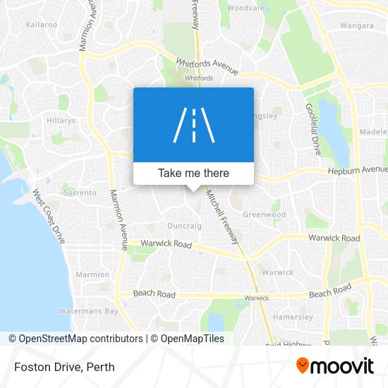 Foston Drive map