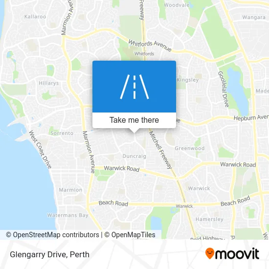 Mapa Glengarry Drive