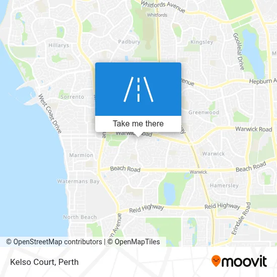 Mapa Kelso Court