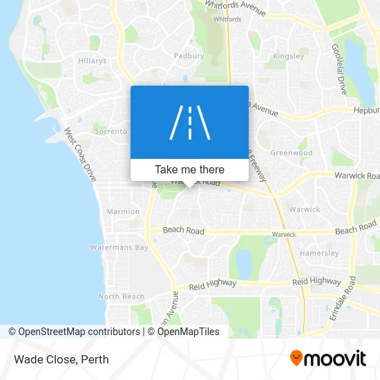Mapa Wade Close