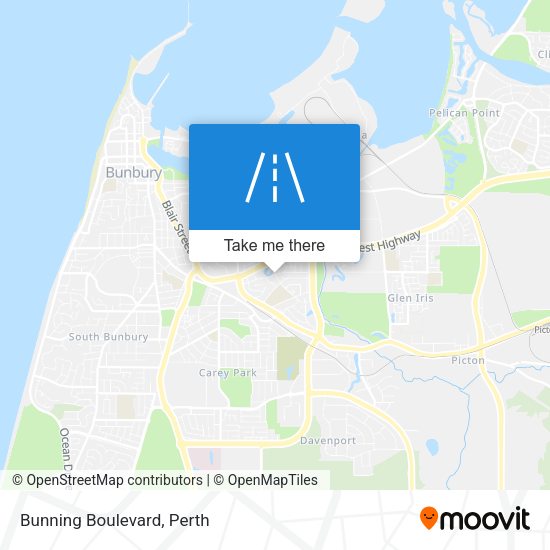 Bunning Boulevard map