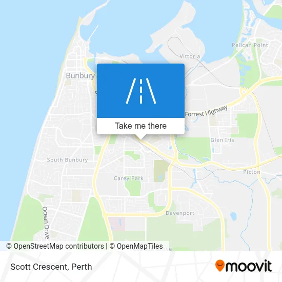 Mapa Scott Crescent
