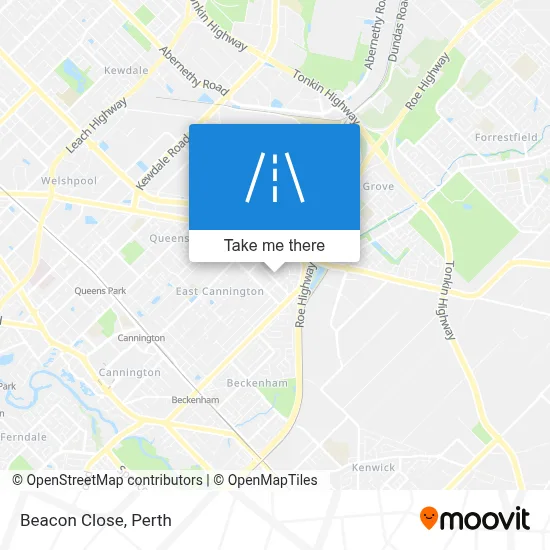 Mapa Beacon Close