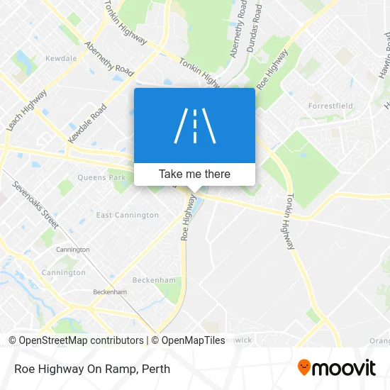 Mapa Roe Highway On Ramp