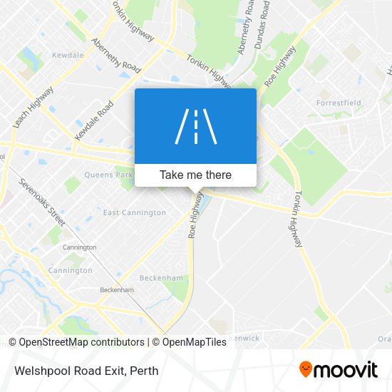 Welshpool Road Exit map