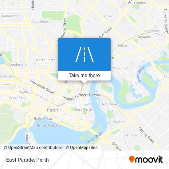 Mapa East Parade