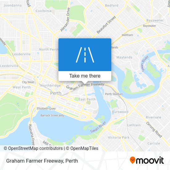 Graham Farmer Freeway map