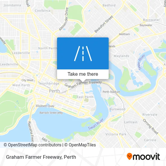 Mapa Graham Farmer Freeway