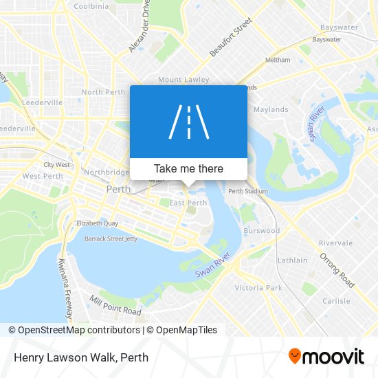 Mapa Henry Lawson Walk