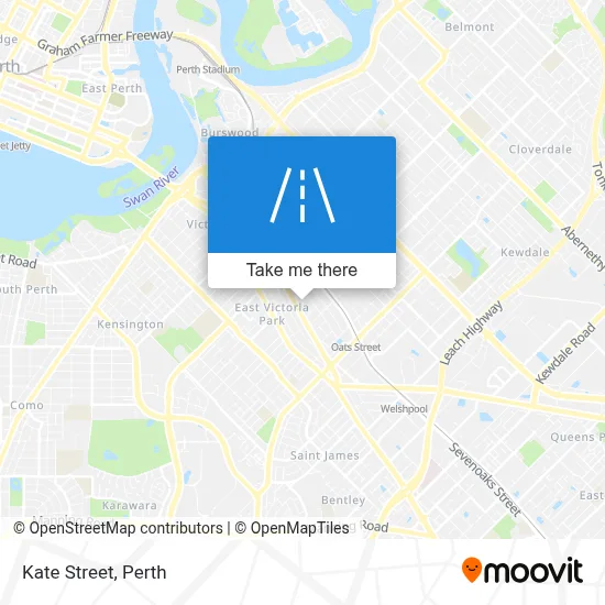 Mapa Kate Street