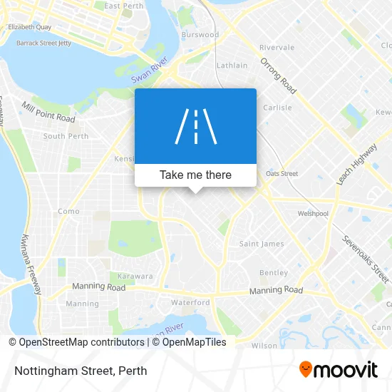 Mapa Nottingham Street