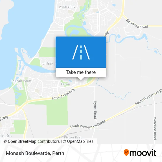 Mapa Monash Boulevarde