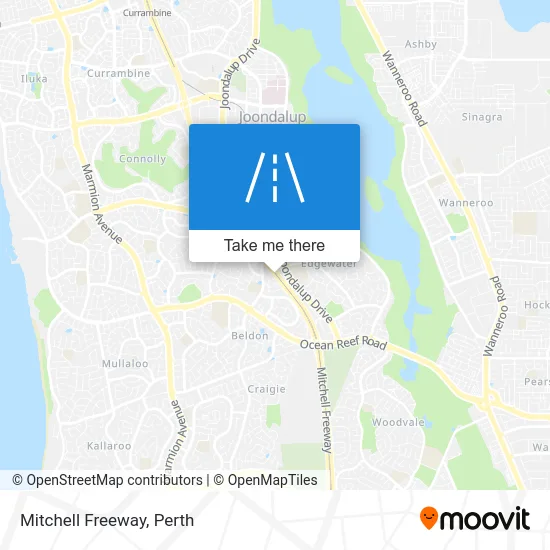 Mapa Mitchell Freeway