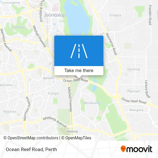 Mapa Ocean Reef Road