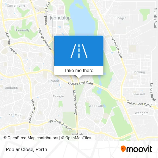 Mapa Poplar Close