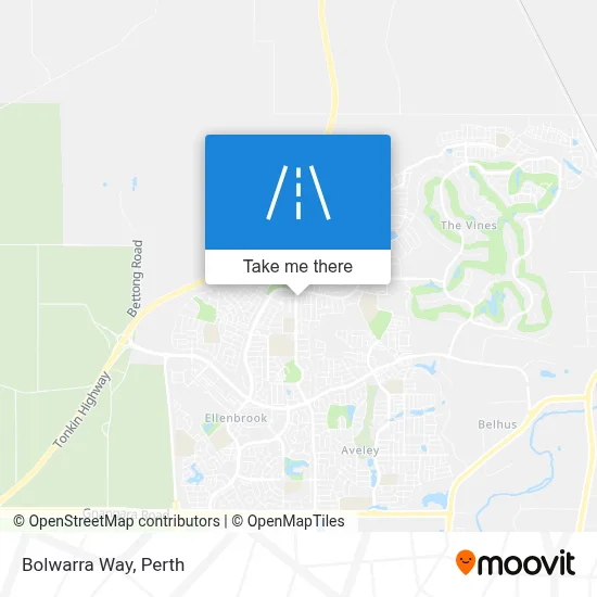 Mapa Bolwarra Way