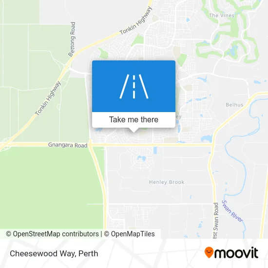 Mapa Cheesewood Way